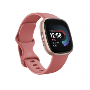 Fitbit Versa 4 Watch 41mm, NFC, GPS, Pink Sand/Copper Rose Aluminium  - išmanusis laikrodis