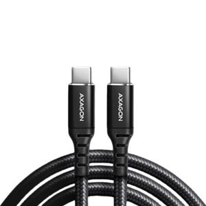 Axagon Data and charging USB 2.0 cable 1.5 m long. PD 60W, 3A. Black braided.