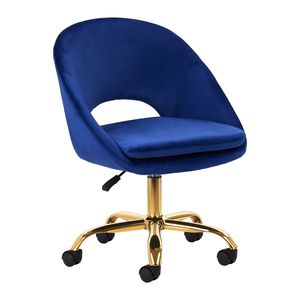 Grožio salono kėdutė su ratukais 4Rico QS-MF18G Velvet Blue
