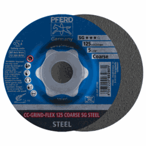 Šlifavimo diskas PFERD CC-GRIND-FLEX 125 SG-Steel Coarse