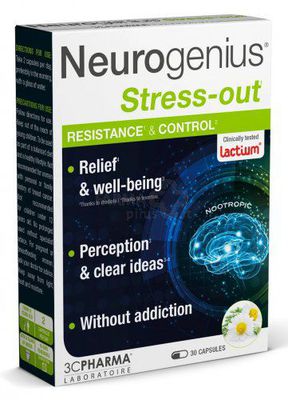 Maisto papildas 3C PHARMA Neurogenius Stress - out kapsulės N30