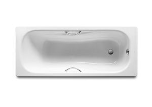 PRINCESS-N plieninė vonia 150x75 cm. su ranktūriais (7.5268.0.431.0) ir antislip danga , balta