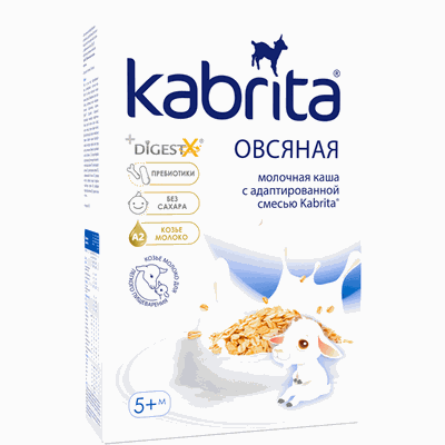 KABRITA greitai ištirpinama avižų košė, nuo 5 mėn., 180 g