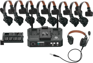 HOLLYLAND SOLIDCOM C1 PRO WIRELESS INTERCOM SYSTEM WITH 8 ENC HEADSETS WITH HUB STATION