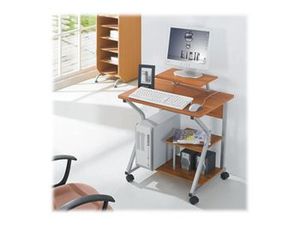 TECHLY Compact Computer Desk 700x500 Beech