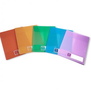 *Aplankas dokumentams College CRYSTAL A4, su 3 atvartais, plastikinis, įvairių spalvų