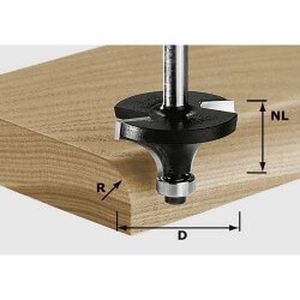 Apvalinimo freza FESTOOL HW S8 D38.1/R12.7, kotelis 8 mm