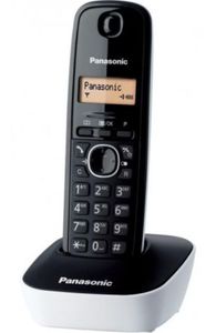 Panasonic KX-TG1611FXW Cordless phone, Black / LCD / Memory 50 numbers / Memory for 50 incoming numbers / (10levels) Auto-repeat, ringtone 12, selectable 16 tone / Wall-mount option