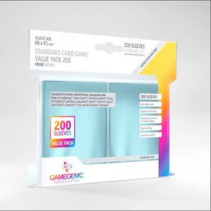 Gamegenic - Value Pack Standard Sleeves - Clear (200 Sleeves)