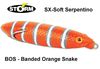 Vobleris Storm SX-Soft Serpentino Banded Orange Snake 9 cm