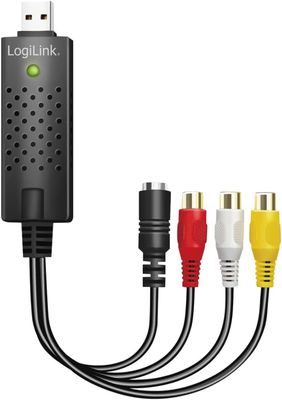 Adapteris Logilink VG0030A USB 2.0 A/V grabber, USB-A/M to 3x RCA + Mini-DIN 5/F, Windows 11