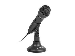 NATEC NMI-0776 Microphone Adder Black Mini Jack 3.5mm Low-Noise omniderctional Microphone