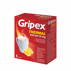 Gripex Thermal 650/50/10 mg milteliai geriamajam tirpalui N8