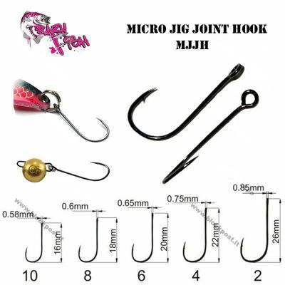 Kabliukai Crazy Fish Micro Jig Joint MJJH