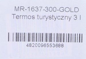 Kelioninis termosas 3 l MR-1637-300-GOLD Maestro