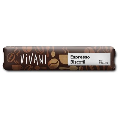 Juodasis 32% šokoladas ESPRESSO BISCOTTI, ekologiškas