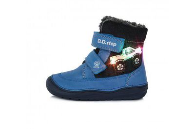 Mėlyni LED batai su vilna 20-25 d. W07132A-WOOL