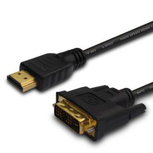 Savio CL-139 vaizdo kabelio adapteris 1,8 m DVI-A HDMI A tipo (standartinis) Juoda