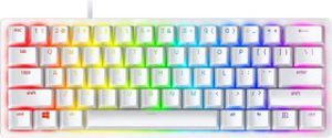 Žaidimų klaviatūra Razer Huntsman Mini 60%, Gaming, Opto-Mechanical, RGB LED light, Nordic, Mercury White, Wired