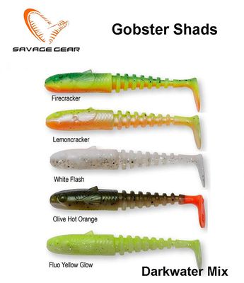 Masalų rinkinys Savage Gear Gobster Shads Darkwater Mix 9 cm