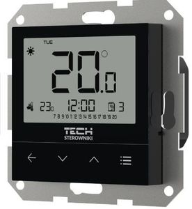 Laidinis kambario termostatas EU-F-4z v1, juodas, 55mm rėmeliams