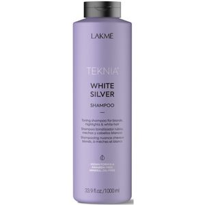 Lakme Teknia White Silver Shampoo Geltonus atspalvius neutralizuojantis šampūnas, 1000ml