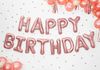 Folinių balionų rinkinys - Happy Birthday (rožinis 35 cm)