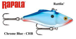 Vobleris Rapala Rattlin RNR Chrome Blue 7 cm