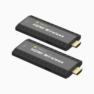 Techly IDATA HDMI-WL53 vaizdo ir garso signalų ilgintuvas AV siųstuvas ir imtuvas Juoda