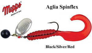 Blizgė Mepps Aglia Spinflex Black/Silver/Red 7 g