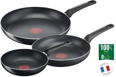 Keptuvė TEFAL Simple Cook Set of 3 B5569153 Frying, skersmuo 20 / 24 / 28 cm, Fixed handle