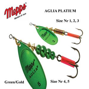 Blizgė Mepps Aglia PLATIUM Green Gold 2.5 g
