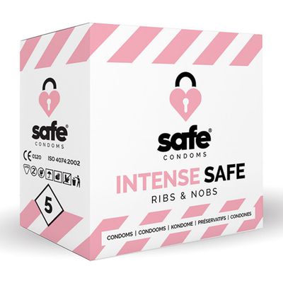 Safe - Prezervatyvai su įdubimais ir iškilimais 5 vnt