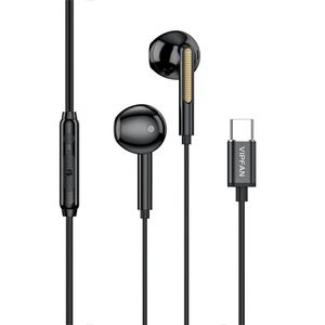 Vipfan M11 wired in-ear headphones, USB-C (black)