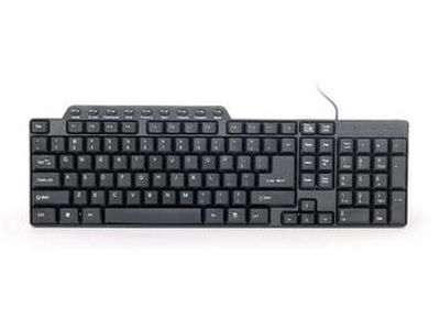 Gembird compact multimedia keyboard KB-UM-104, USB , US layout, black