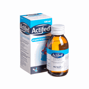 Actifed 30 mg/1,25 mg/5 ml sirupas 100 ml