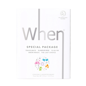 WHEN® Special Package Bioceliuliozinių lakštinių veido kaukių rinkinys, 5vnt
