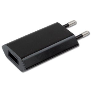 Techly Slim USB charger 230V - 5V/1A black