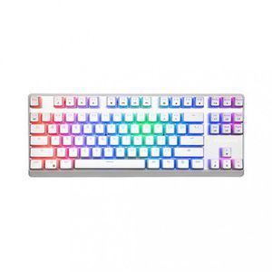 MODECOM MC-LANPARTY-U-RGB-BLUE-200-P Mechanical keyboard RGB Pudding edition white