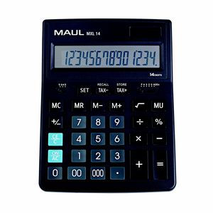 Stalinis skaičiuotuvas MAUL MXL 14, 14 skaitmenų ekranas, su tax funkcija