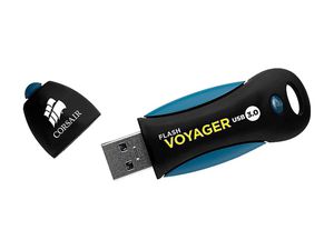 USB raktas Corsair Voyager 256GB, USB 3.0, Black/Blue