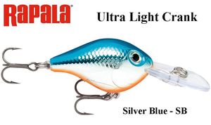 Vobleris Rapala Ultra Light Crank Silver Blue SB 3 cm