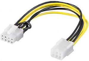 Goobay 93635 Power cable/adapter for PC graphics card; PCI-E/PCI Express; 6-pin to 8-pin, 0.2m