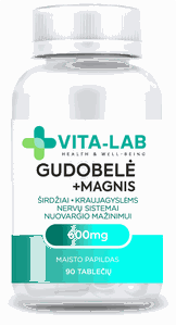 VITA-LAB Gudobelė 600 su magniu tabletės N90