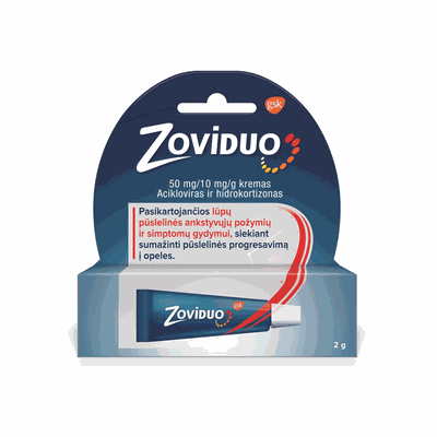 ZoviDuo 50 mg/10 mg/g kremas 2 g