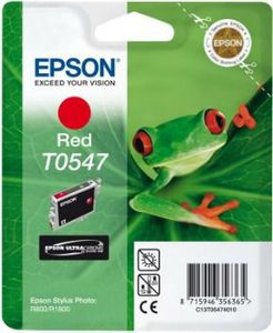 EPSON T0547 ink cartridge red standard capacity 13ml 400 pages 1-pack blister without alarm