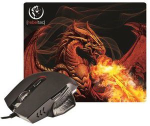 REBELTEC RED DRAGON game set: mouse  and  mouse pad