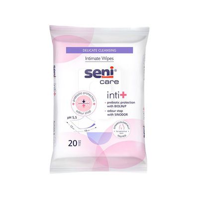 SENI CARE drėgnos servetėlės intymiai higienai INTI+ N20