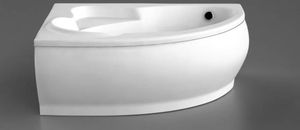 Akmens masės vonios MAREA 170 dešininė uždanga, balta