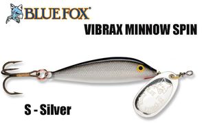 Sukriukė Blue Fox Minnow Spin Vibrax Silver 5.5 g
